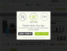 Tablet Screenshot of 180smoke.ca